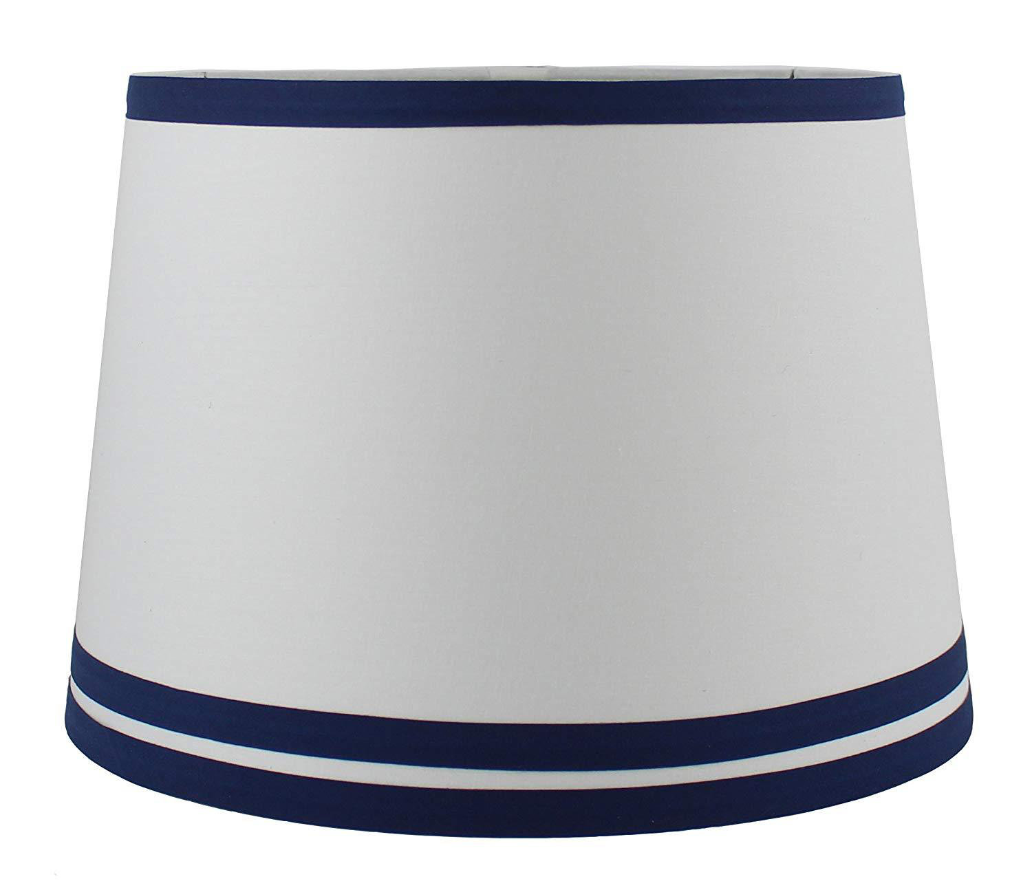 Laurel Foundry Modern Farmhouse® Cotton Empire Lamp Shade ( Spider ) in White/Navy